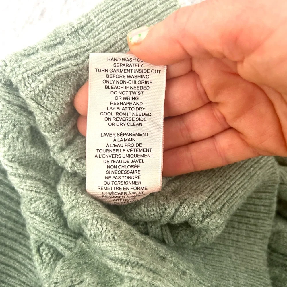 Philosophy Sage Cozy Oversized Cable Knit Sweater  quiet luxury  classic  preppy
